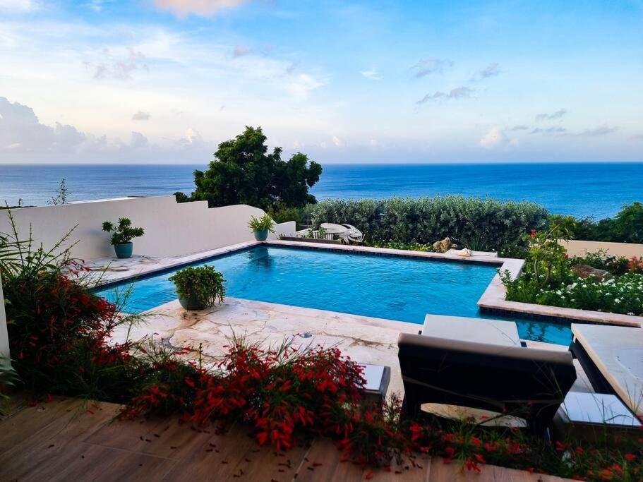 Villa With Pool And Sea View Fontein Exterior foto